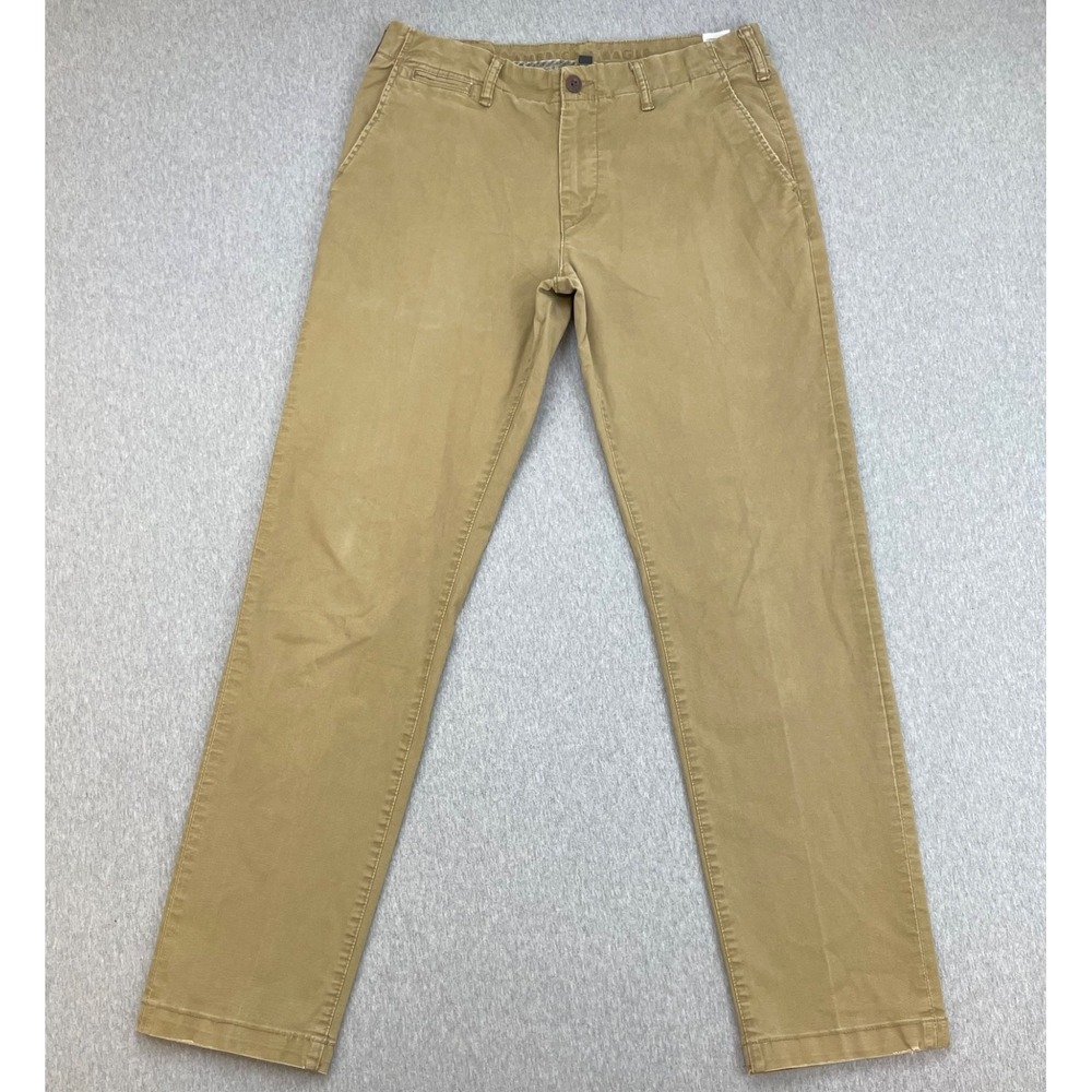 American Eagle Pants Mens 32 x 34 Cotton Blend Stretch Flat Front Slim Chino